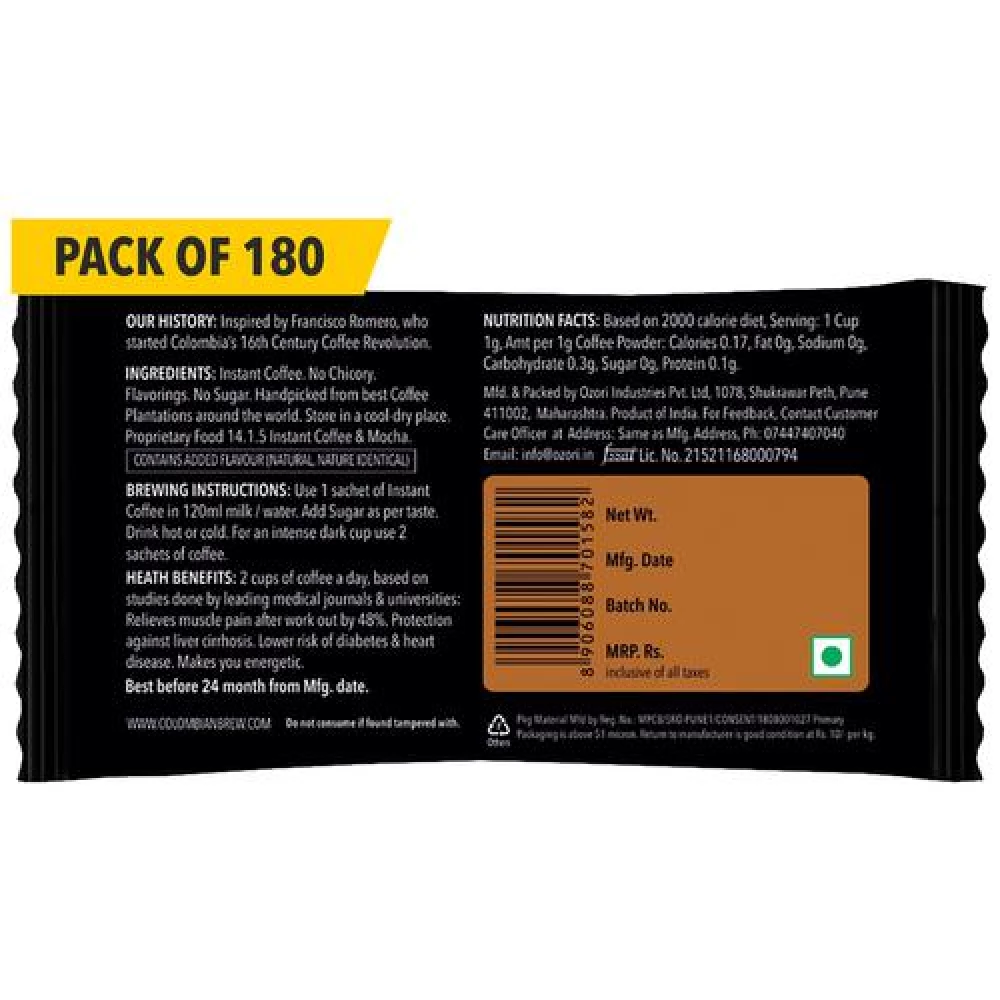 Colombian Brew Coffee Instant Coffee - Double Chocolate Mocha, 180 g-2.webp